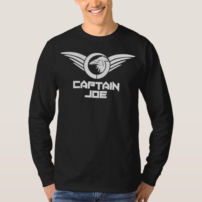 T-shirt de douille de Basic Long de capitaine Joe (Devant)