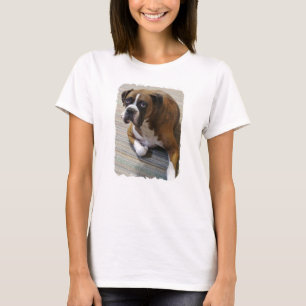 T-shirt de douille de chien de boxeur long