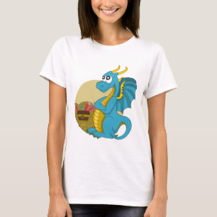 T-shirt de dragon de bande dessinée
