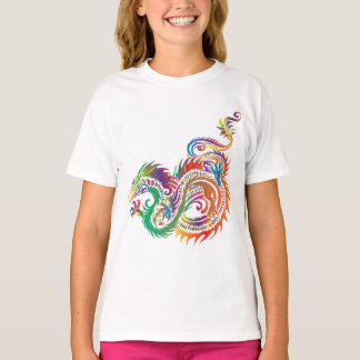 T-shirt de dragon de filles