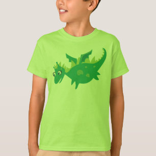 T-shirt de dragon vert pour des enfants