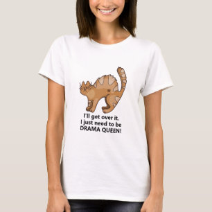 T-shirt de drame personnalisé avec message Punny
