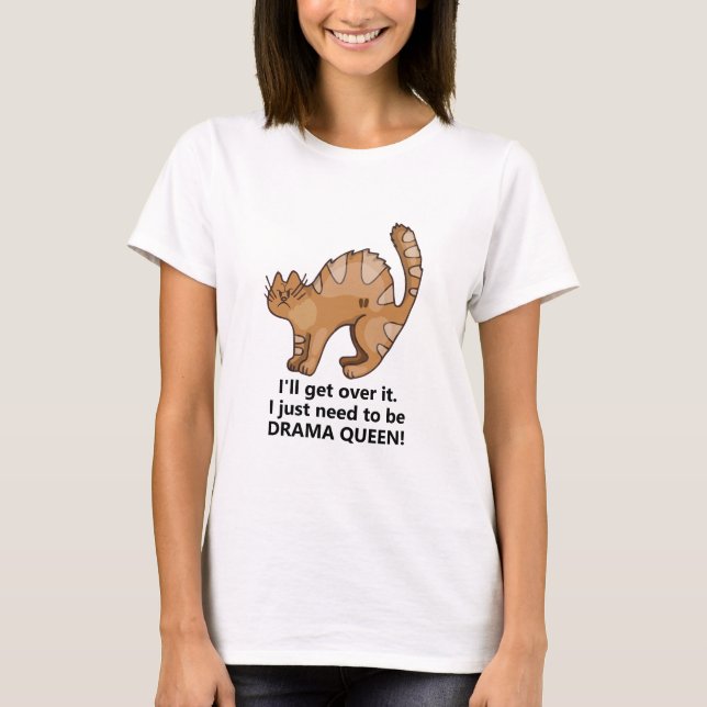 T-shirt de drame personnalisé avec message Punny (Devant)