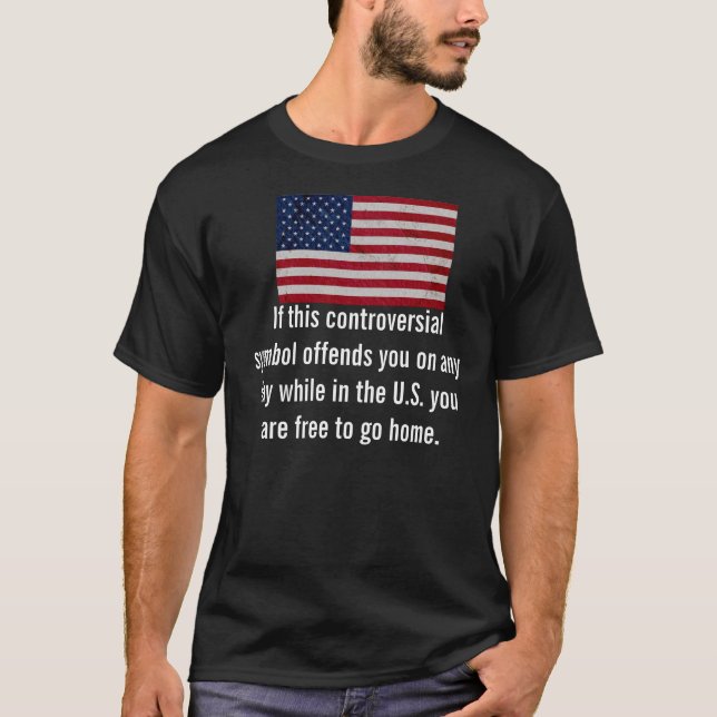 T-shirt de drapeau conservateur et américain, (Devant)
