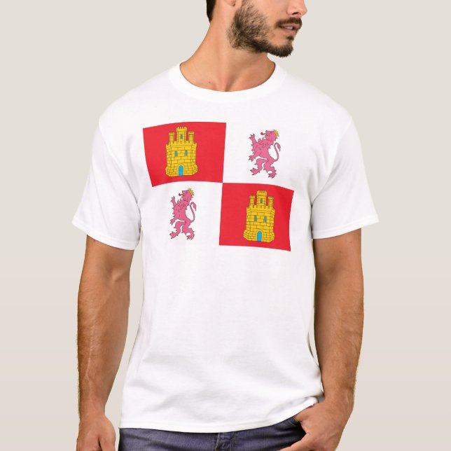 T-shirt de drapeau de Castille et de Léon (Devant)