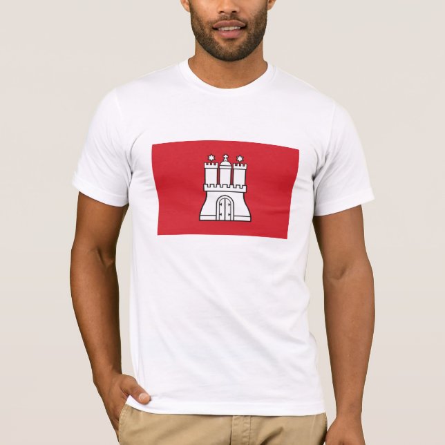 T-shirt de drapeau de Hambourg (Devant)