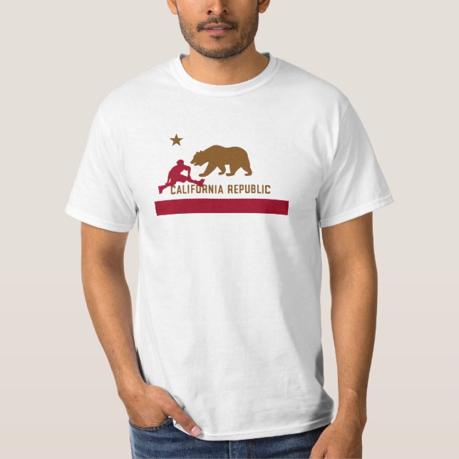 T-shirt de drapeau de la Californie - faites du (Devant)