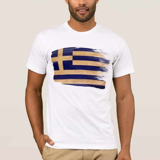T-shirt de drapeau de la Grèce (Devant)