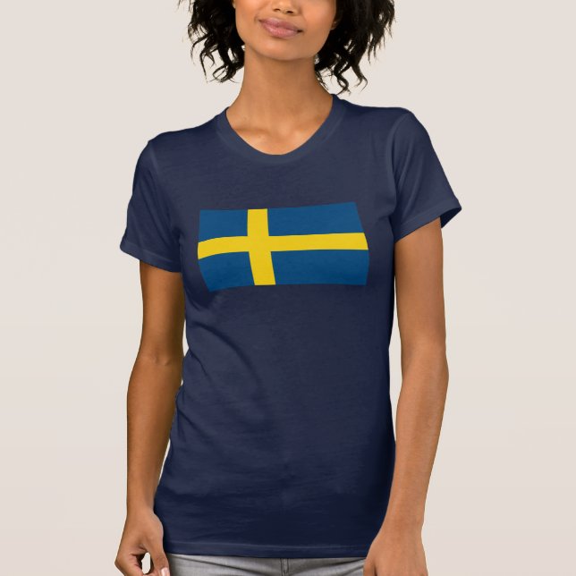 T-shirt de drapeau de la Suède (Devant)