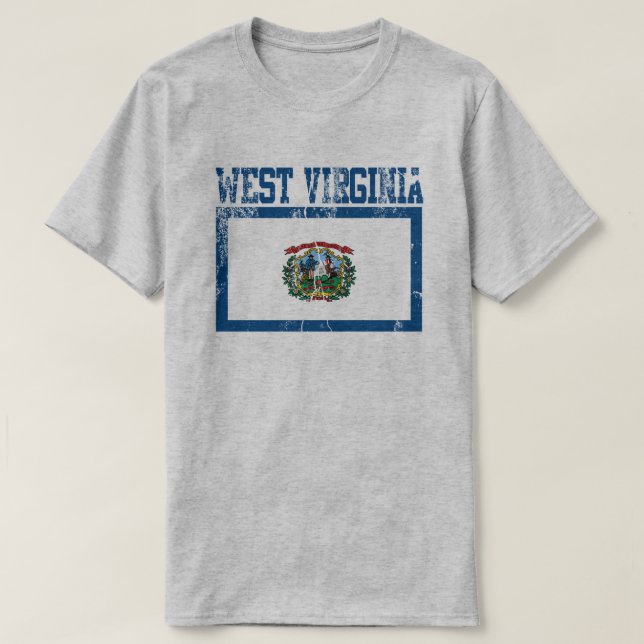 T-shirt de drapeau d'état de la Virginie (Design devant)