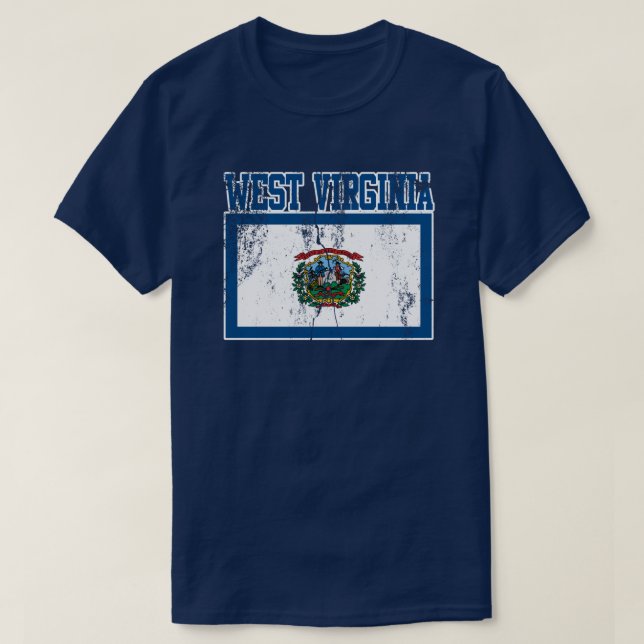 T-shirt de drapeau d'état de la Virginie (Design devant)