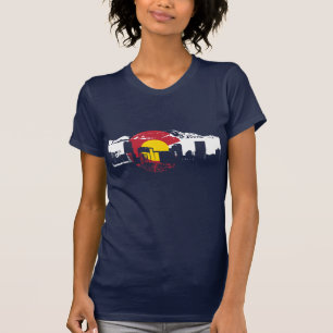 T-shirt de drapeau du Colorado - horizon de Denver