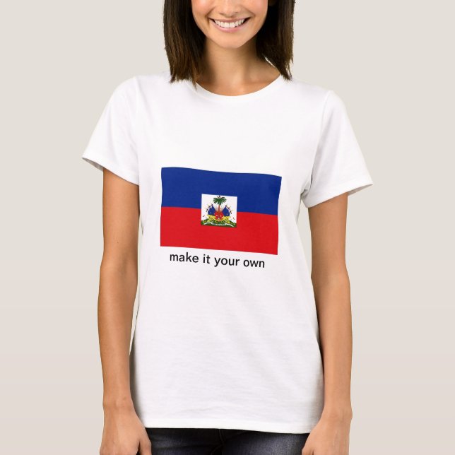 T-shirt de drapeau du Haïti (Devant)