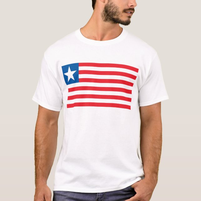 T-shirt de drapeau du Libéria (Devant)