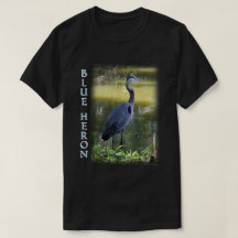 T-shirt de faune de héron de grand bleu