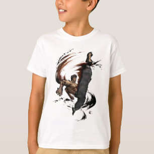 T-shirt De Fei coup-de-pied élevé longtemps