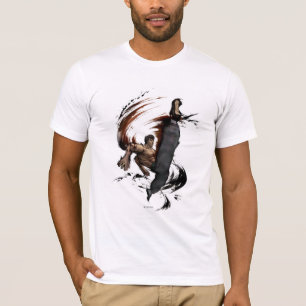 T-shirt De Fei coup-de-pied élevé longtemps