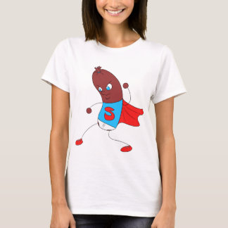 T-shirt de femelle d'homme de salami