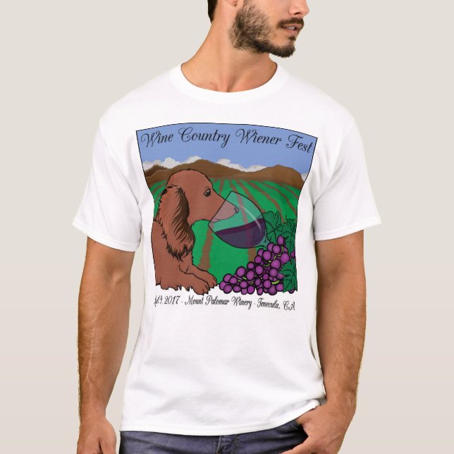 T-shirt de Fest de saucisse de pays de vin 2017 (Devant)