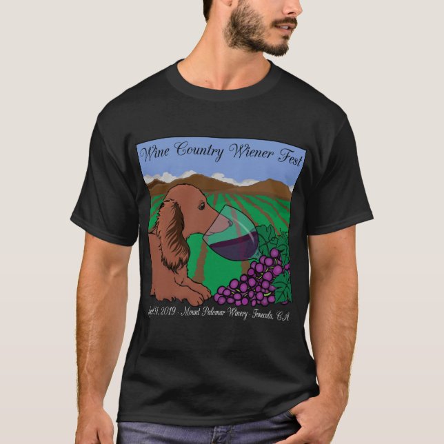 T-shirt de Fest de saucisse de pays de vin 2019 (Devant)