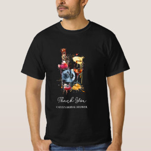 T-Shirt de Fête de Mariage de Toutes Couleurs Brun