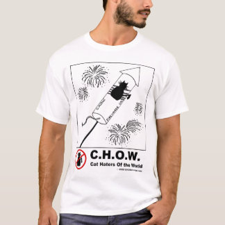 T-shirt de feux d'artifice de haineux de chat