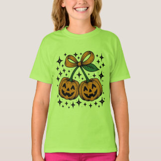 T-shirt de fille avec les Grins jumelés