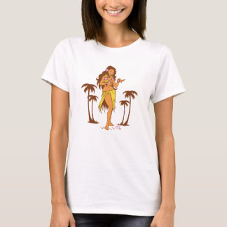 T-shirt de fille de danse polynésienne
