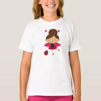 T-shirt de fille mignonne petite coccinelle