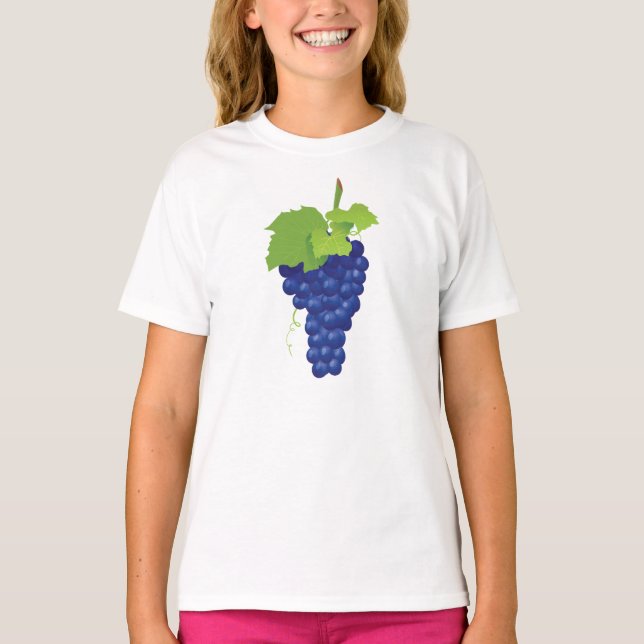 T-shirt de filles de raisins (Devant)