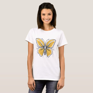 T-shirt de filles papillon mignonne - Charmant et