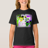 T-shirt de filles violettes