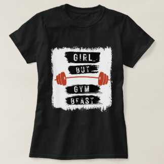 T-shirt de fitness « Fille mais bête de gym »