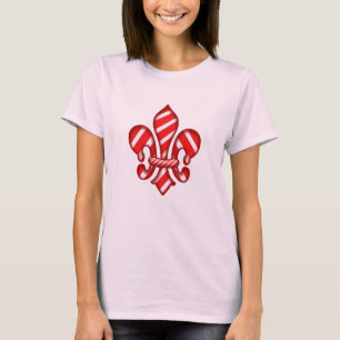T-shirt de Fleur de lis de vacances de sucre de
