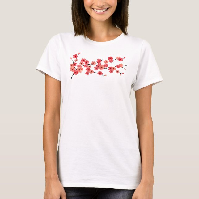 T-shirt de fleurs de cerisier (Devant)