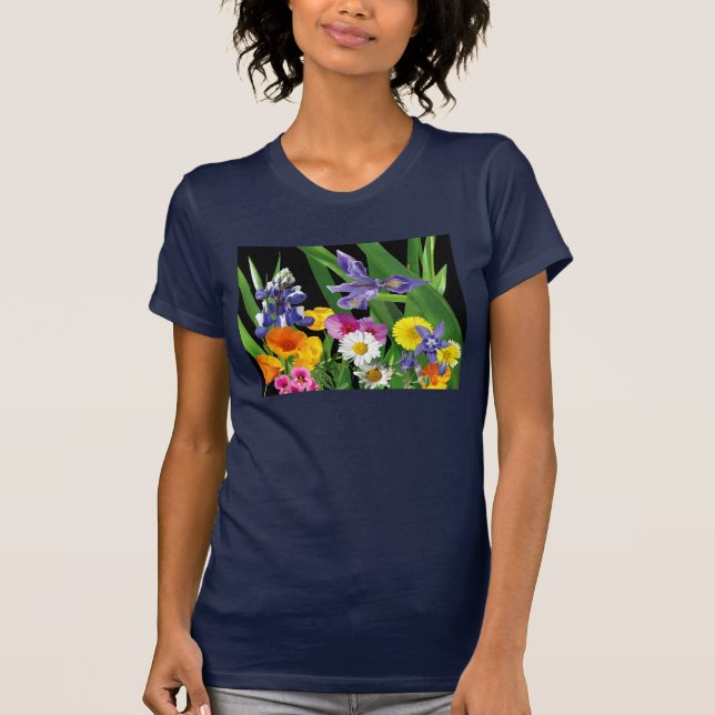 T-shirt de fleurs sauvages (Devant)