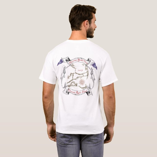 T-shirt de flotte de course d'océan (Dos entier)