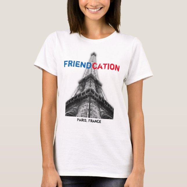 T-shirt de Friendcation Eiffel Paris (Devant)