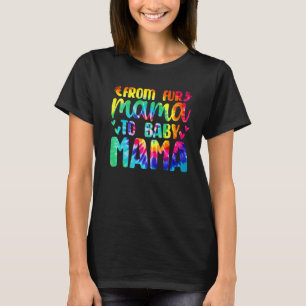 T-shirt De Fur Mama À Baby Cute Mama Grossesse Annonce