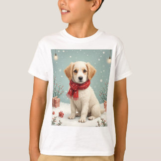 T-shirt de garçon chien mignon