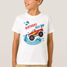 T-shirt de garçon d'anniversaire de réception au