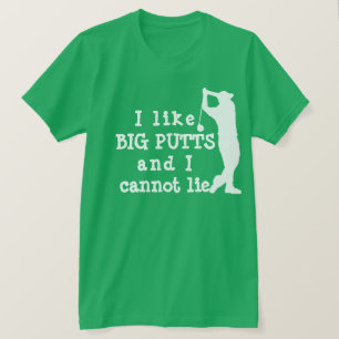 T-Shirt De Golf Drôle - J'Aime Les Gros Putts Pun 