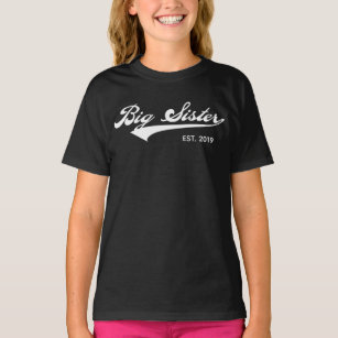 T-shirt de grande soeur (est. Année personnalisée)