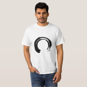 T-shirt de graphique de cercle de calligraphie de