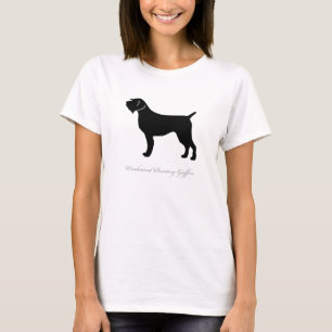 T-shirt de griffon de pointage à poils durs (noir