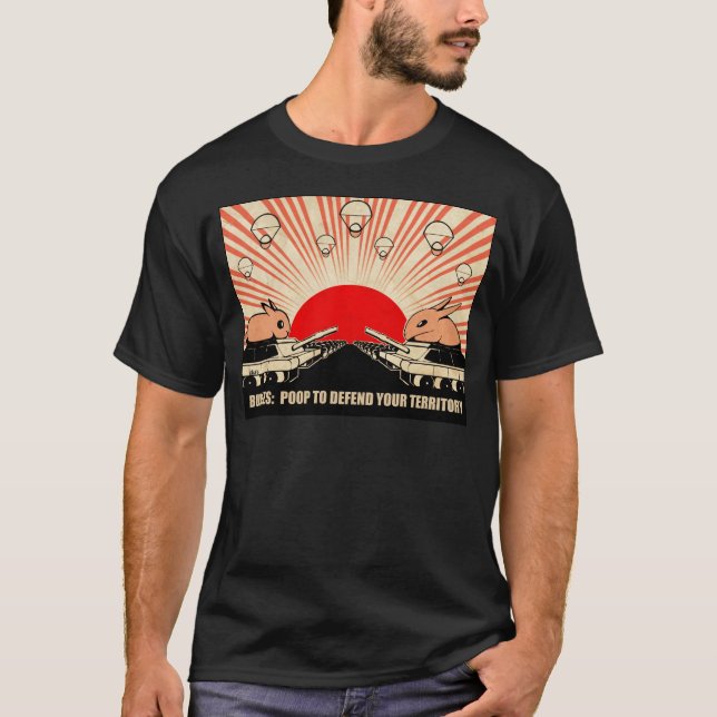 T-shirt de guerre de dunette de lapin (Devant)