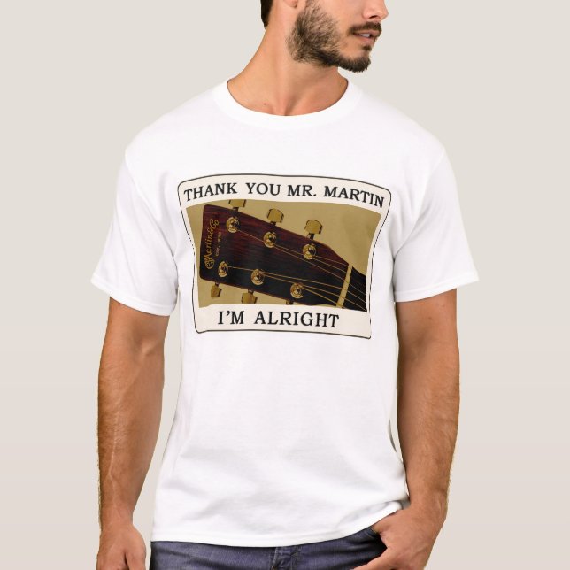T-shirt de guitare de Bluegrass - M. Martin de (Devant)