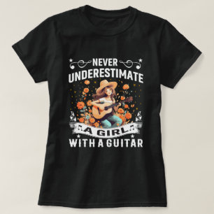 T-shirt de guitare ne sous-estime jamais une fille