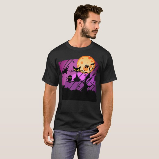 T-shirt de Halloween de lueur de lune (Devant entier)