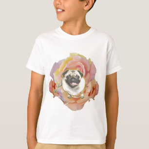 T-shirt de Hanes Tagless de l'enfant de PugFlower